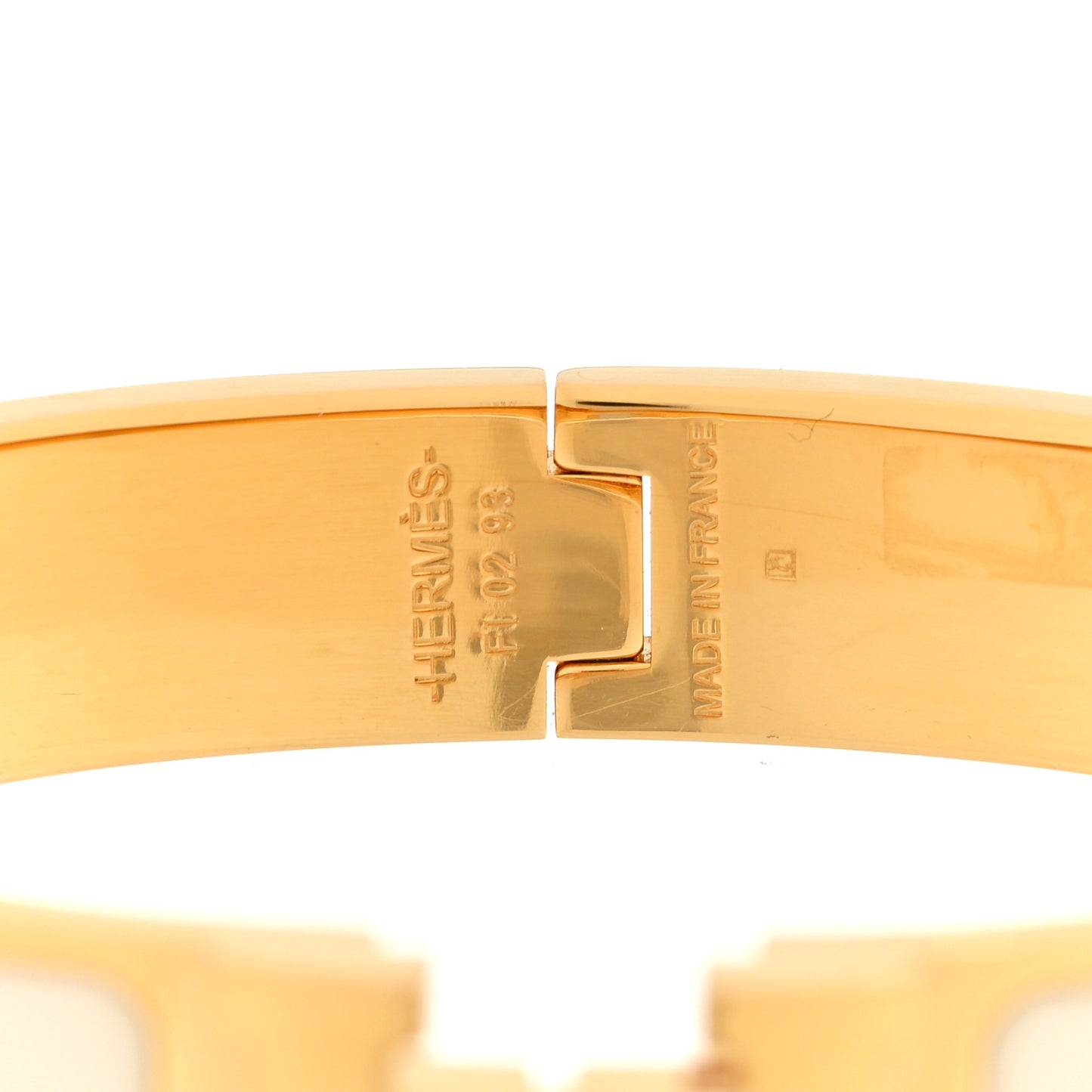 Enamel Narrow Clic Clac H Bracelet PM Creme