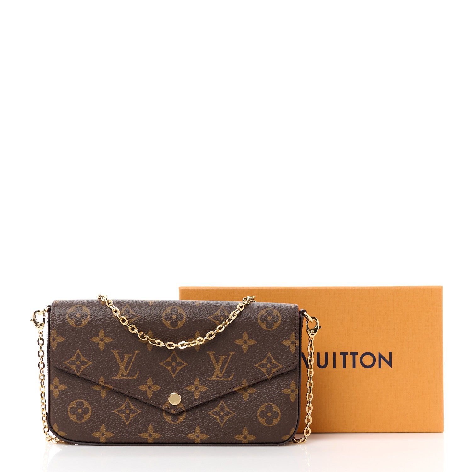 Louis Vuitton Monogram Pochette Felicie Chain Wallet Fuchsia 15 of 15