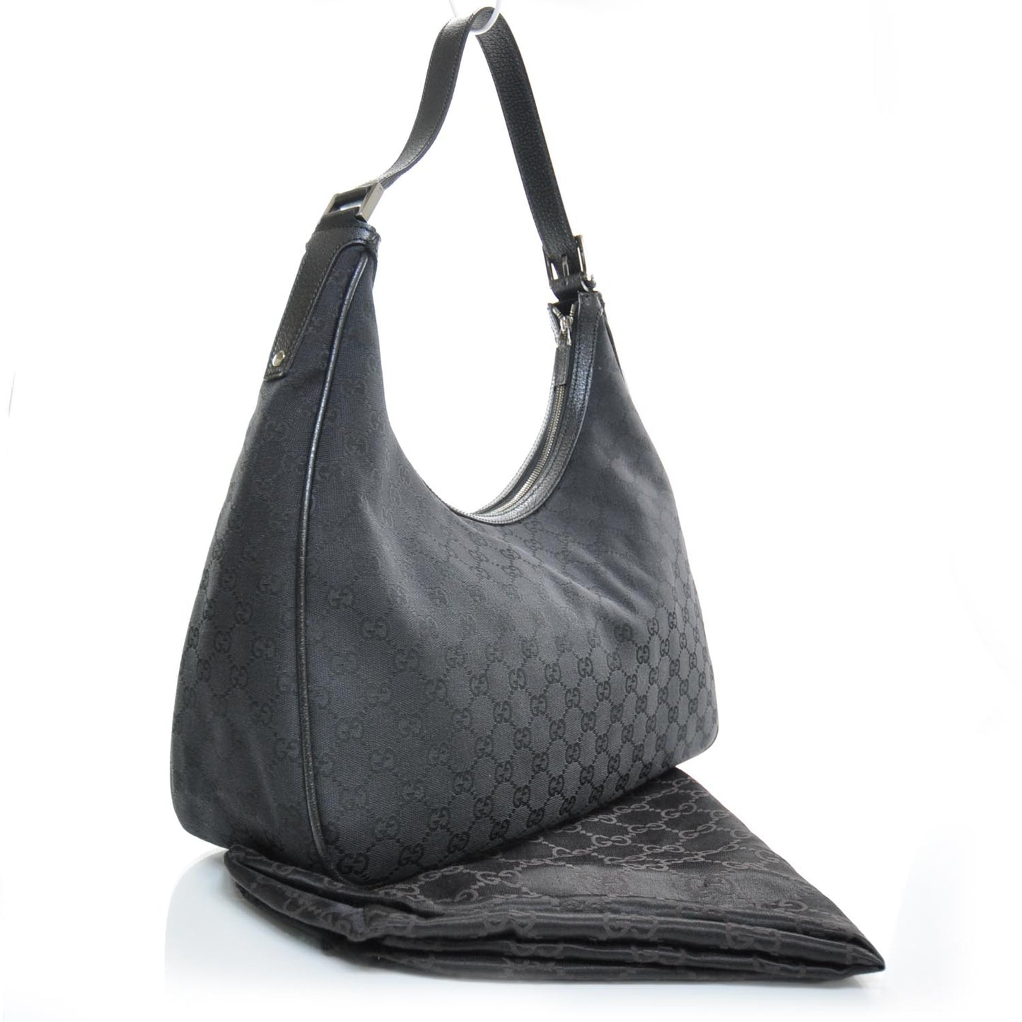 Monogram Large Pocket Hobo Black