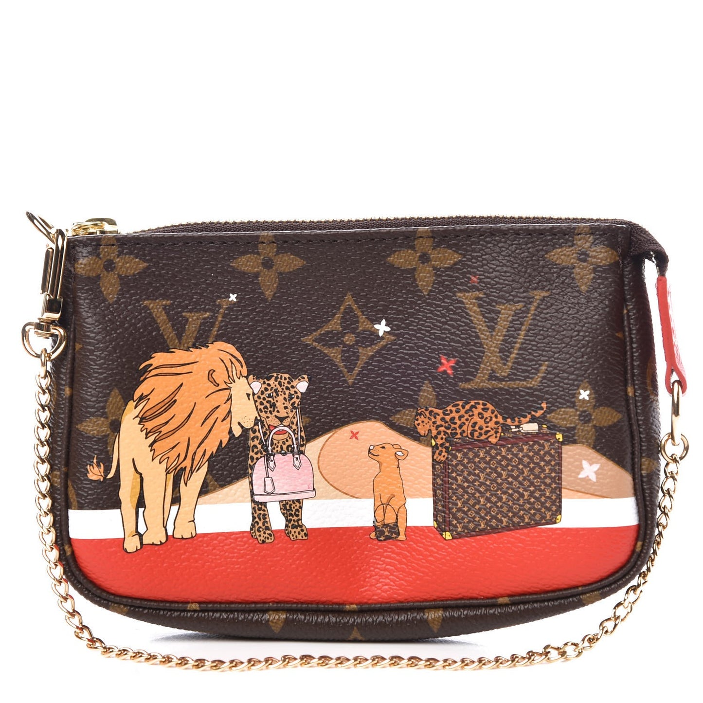 Monogram 2018 Christmas Animation Mini Cats Pochette Accessories