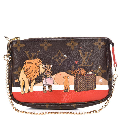 Louis Vuitton Monogram 2018 Christmas Animation Mini Cats Pochette Accessories 1 of 8