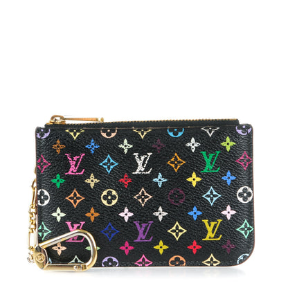 Louis Vuitton Monogram Multicolor Key Pouch Black Violet 1 of 8