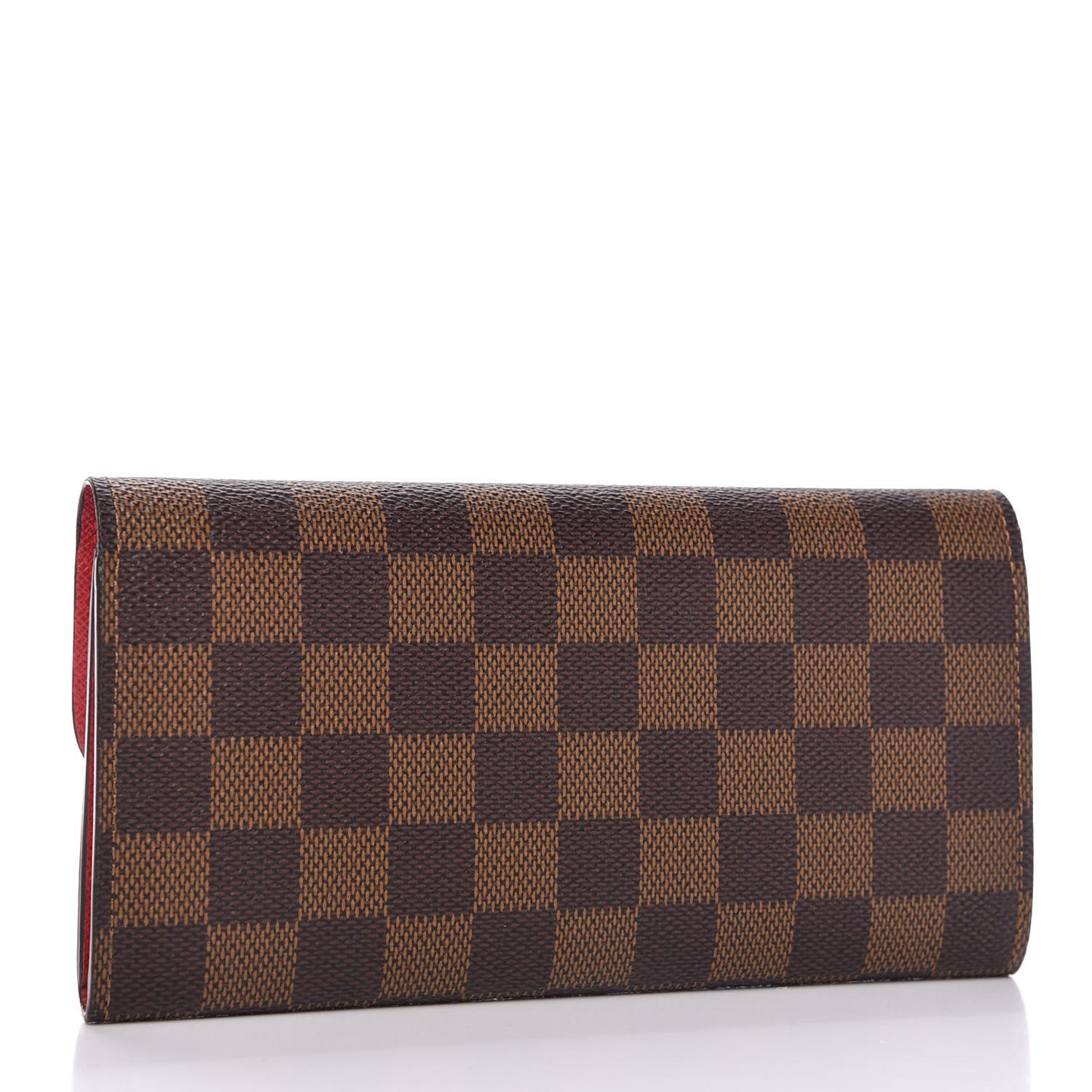 Damier Ebene Emilie Wallet Red