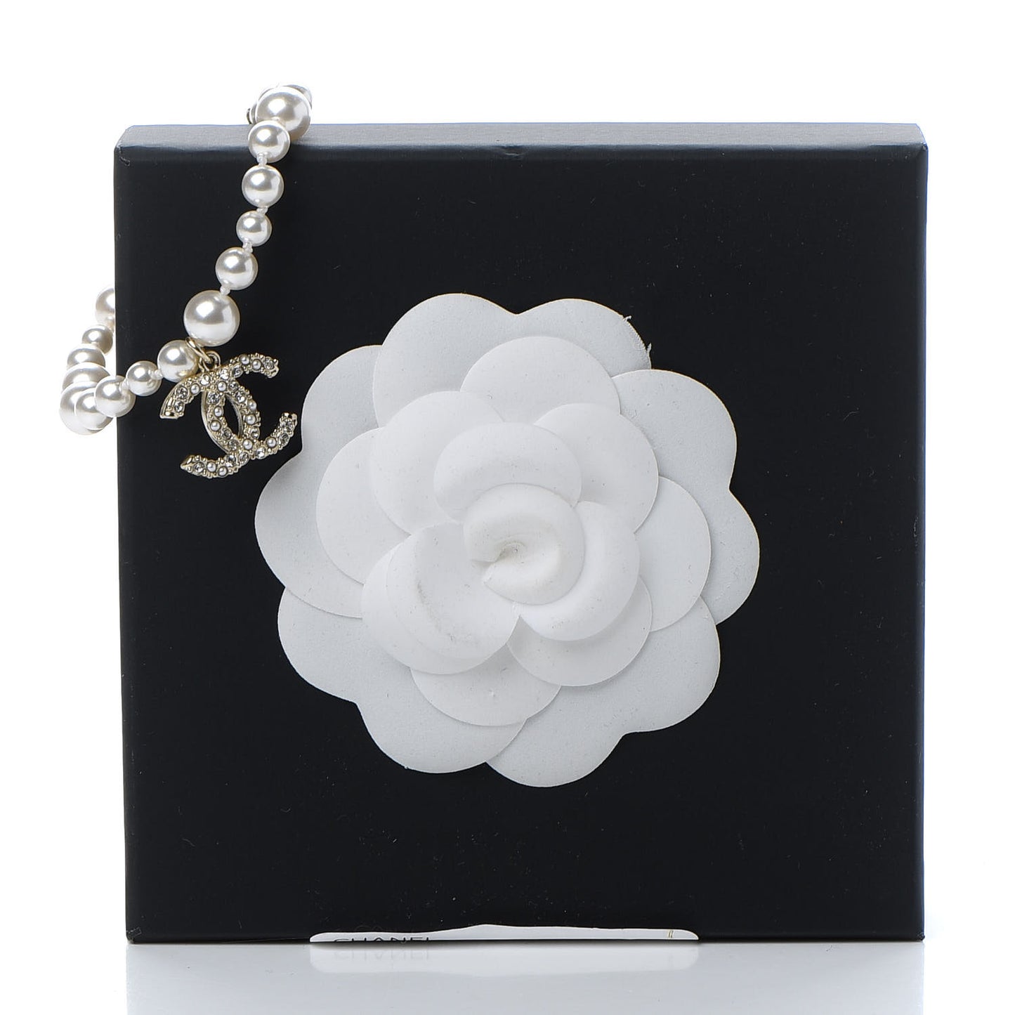 Pearl Crystal CC Bracelet Gold