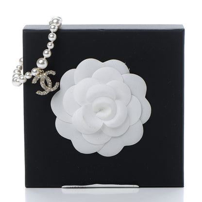 Chanel Pearl Crystal CC Bracelet Gold 5 of 5