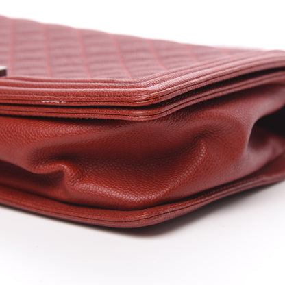 Chanel Caviar Quilted New Medium Boy Flap Dark Red 9 of 16