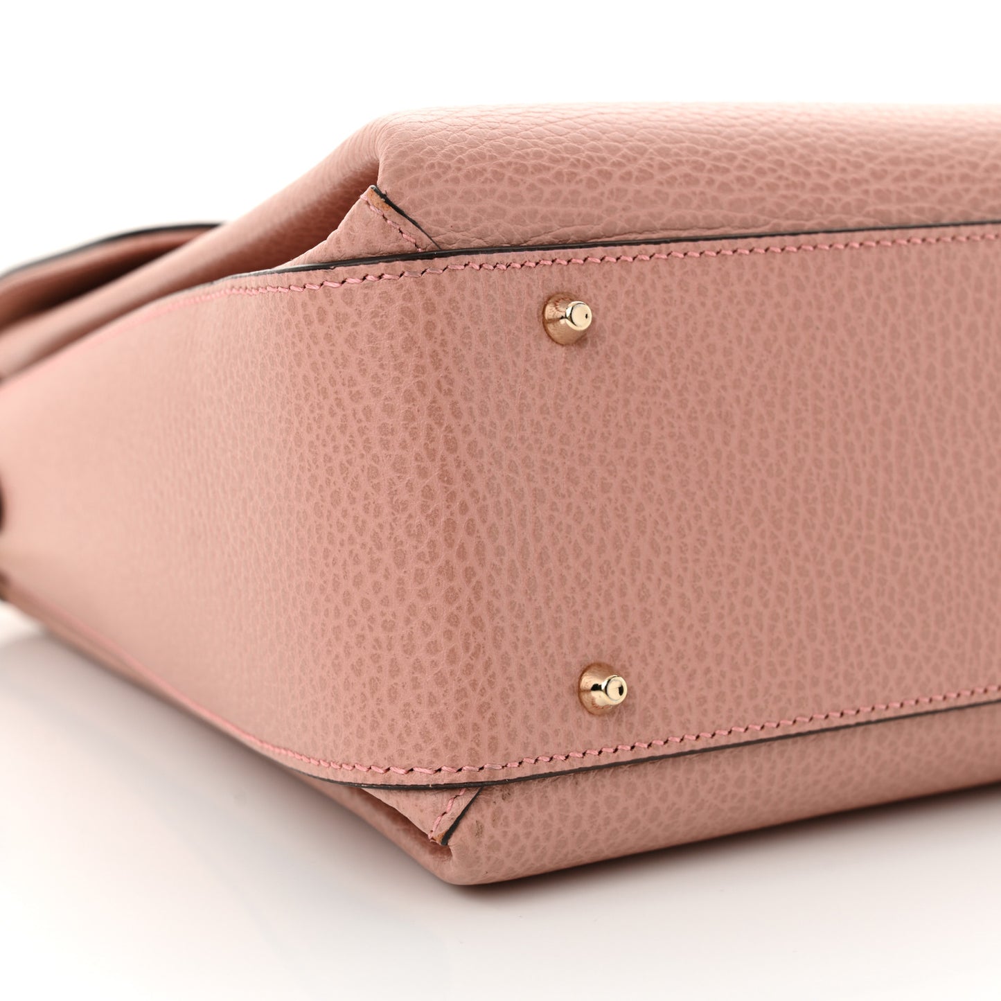 Dollar Calfskin Medium Interlocking G Top Handle Shoulder Bag Soft Pink