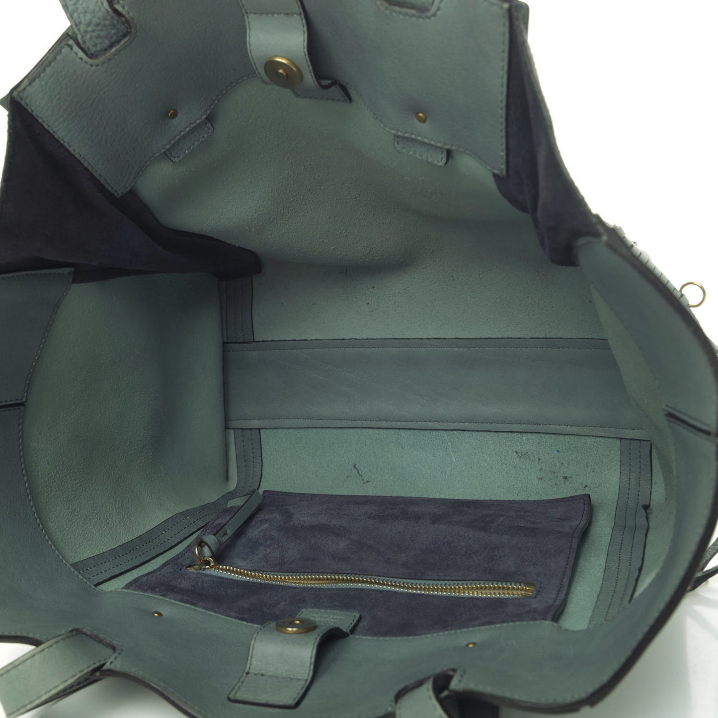 Smooth Calfskin Medium Milo Shopping Tote Cloudy Blue