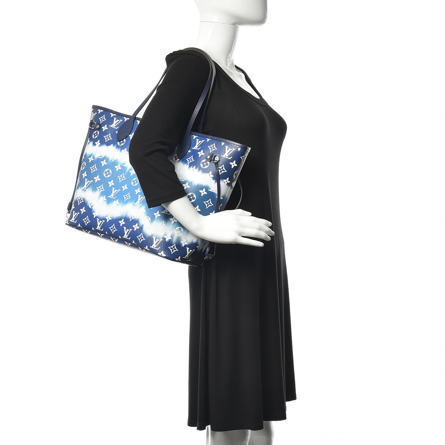 Louis Vuitton Monogram Escale Neverfull MM Blue 2 of 10