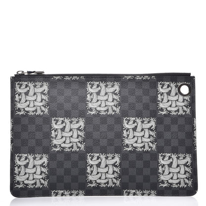 Louis Vuitton Damier Graphite Rope Pochette Jour PM White 1 of 7