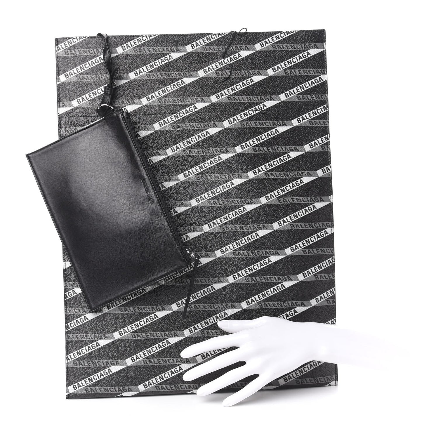 Coated Canvas Losange Monogram Plastic Bag Shopper S Black Grey