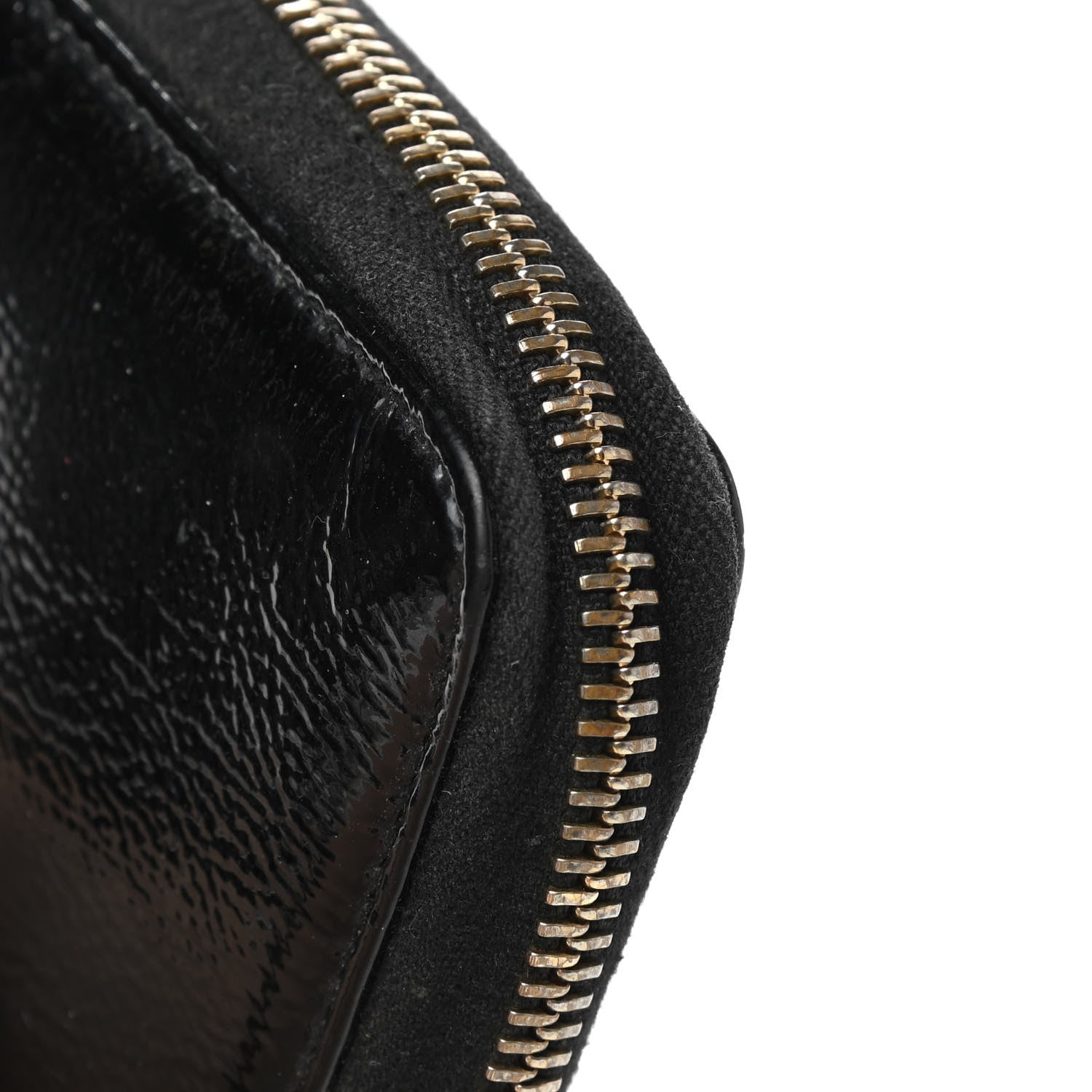 Gucci Patent Soho Compact Disco Zip Around Wallet Black 8 of 11