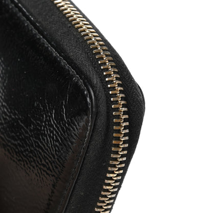Gucci Patent Soho Compact Disco Zip Around Wallet Black 8 of 11