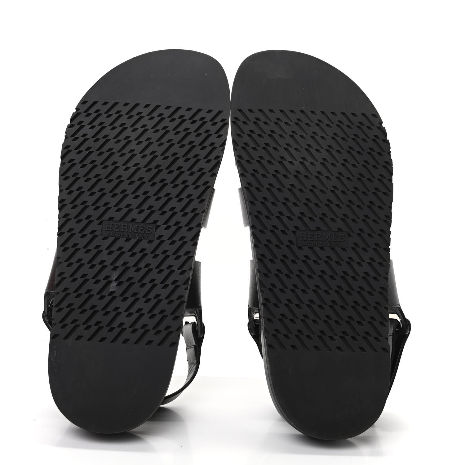 Hermes Calfskin Mens Takara Sandals 43 Black 5 of 8