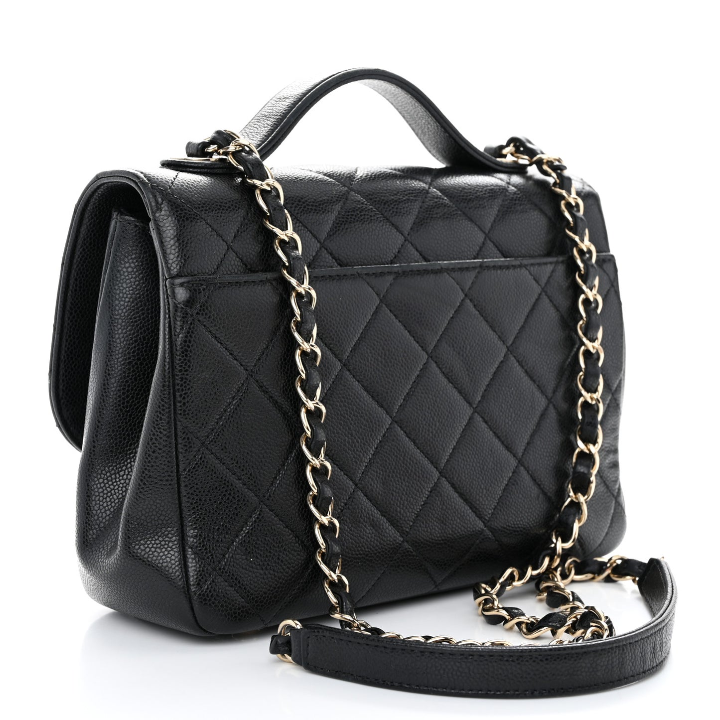 Caviar Quilted Medium Business Affinity Flap Black