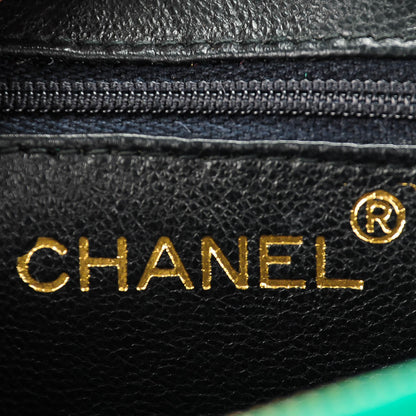 Chanel Satin Quilted CC Tassel Clutch Green 7 of 8