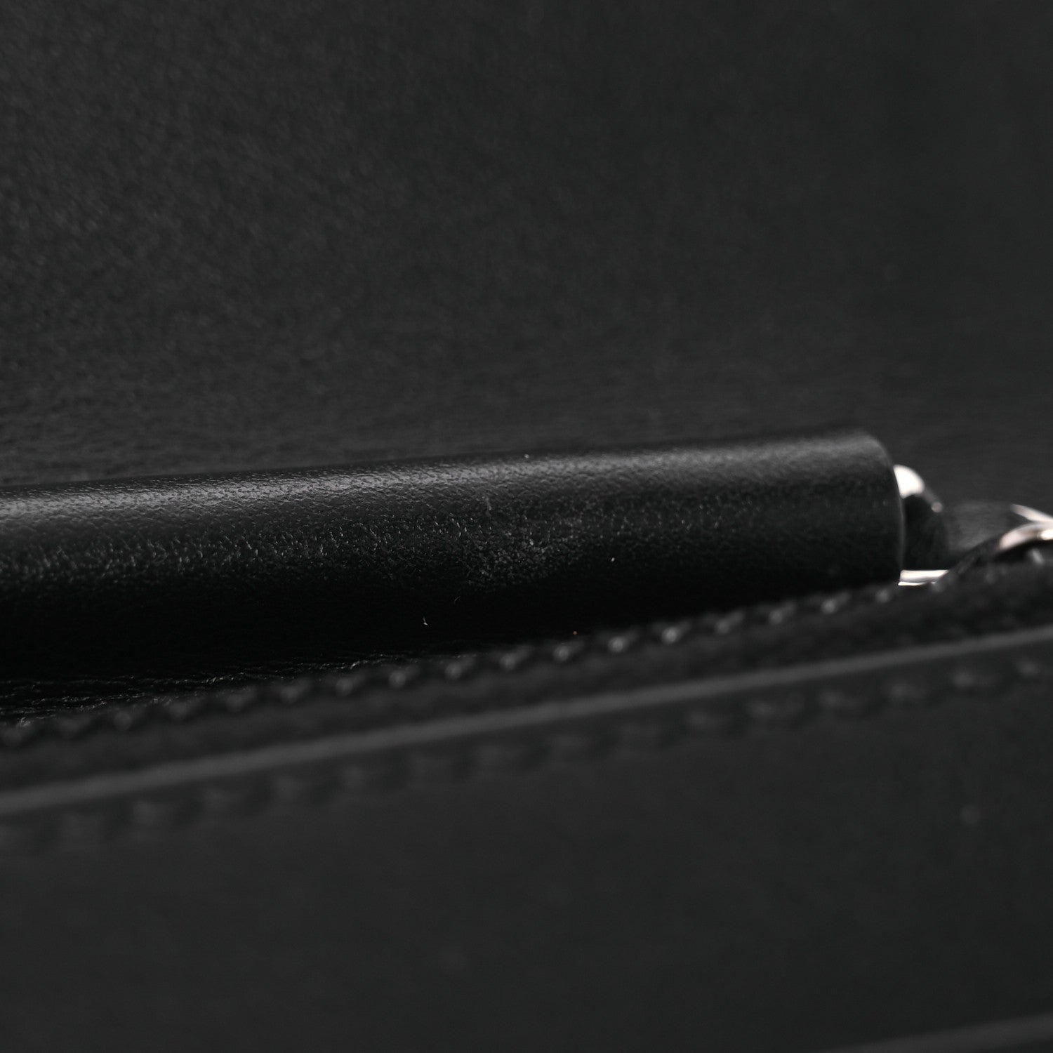 Chanel Lambskin Camellia Embossed Wallet On Chain WOC Black 14 of 16