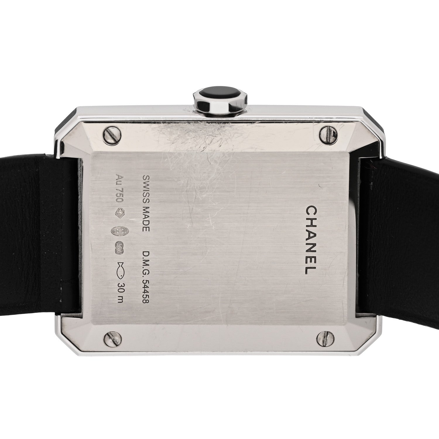 Chanel 18K White Gold Alligator Diamond 26.7mm Boy-Friend Quartz Watch 4 of 5