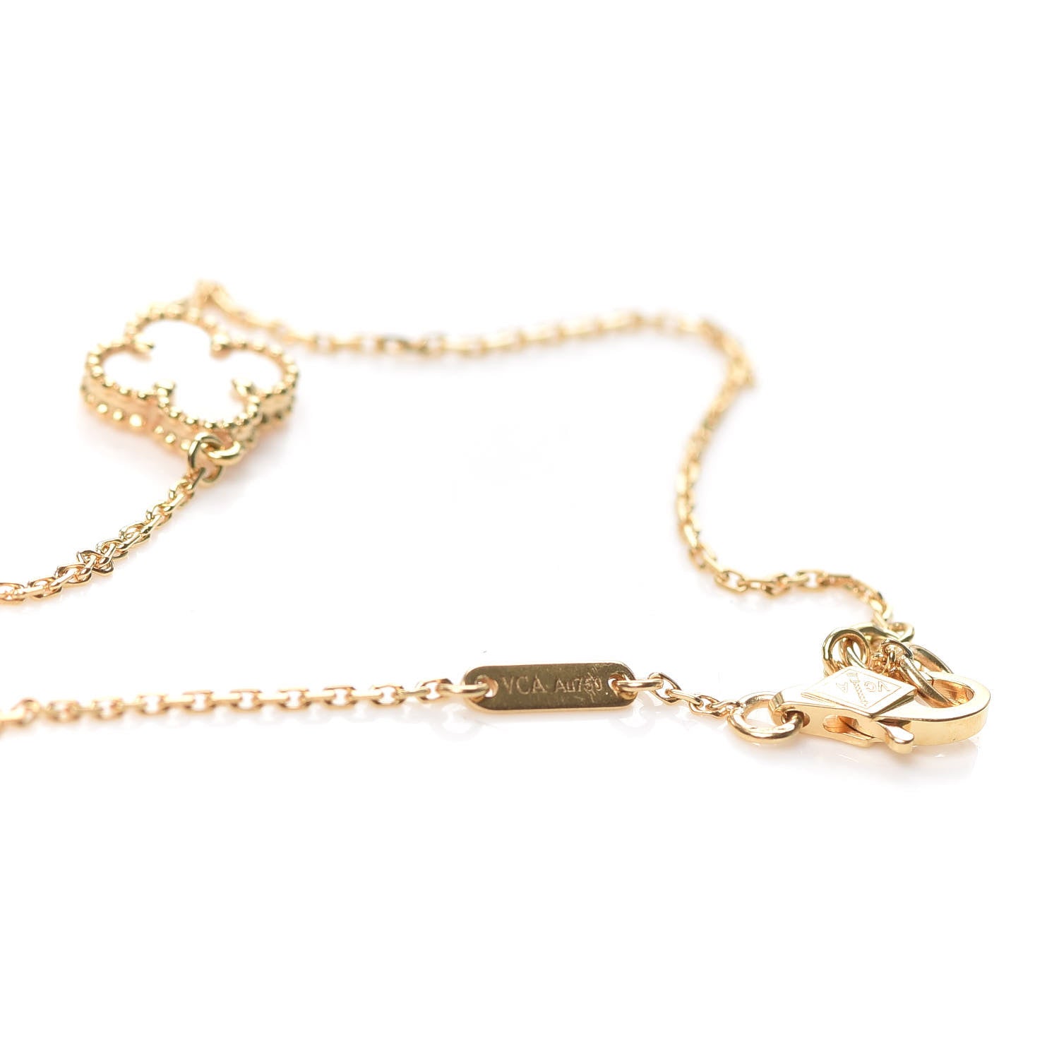 Van Cleef & Arpels 18K Yellow Gold Mother of Pearl Sweet Alhambra Bracelet 5 of 7