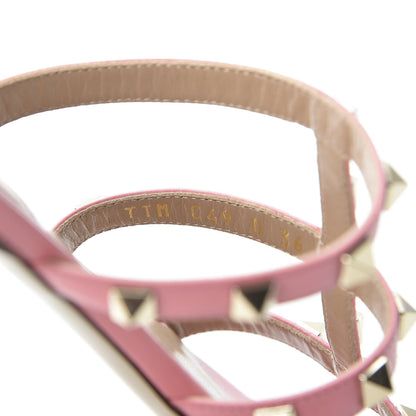 Valentino Garavani Nappa Rockstud Caged Flat Slide Sandals 36 Paradise Rose 8 of 9