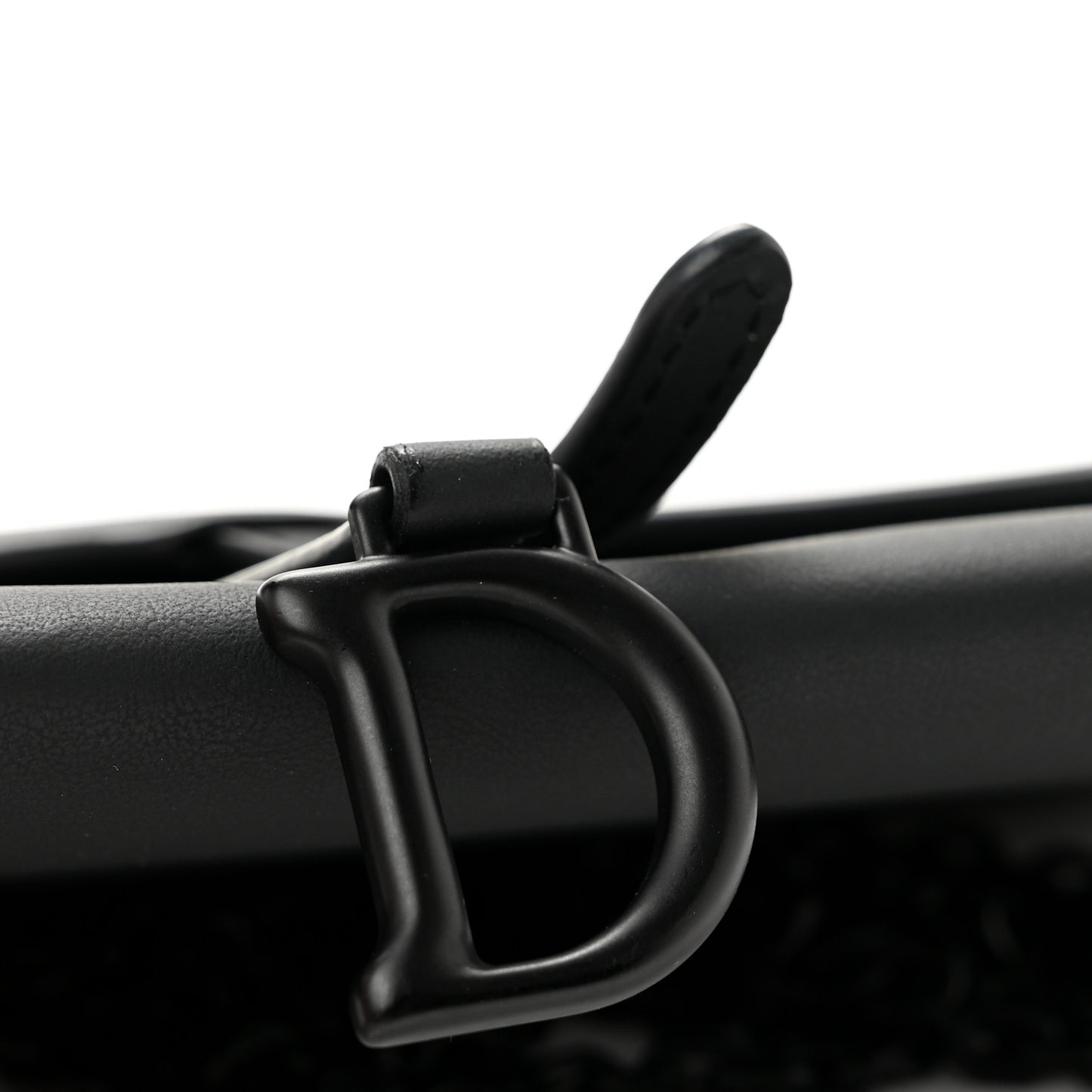 Ultra Matte Calfskin Saddle Chain Wallet Pouch Black