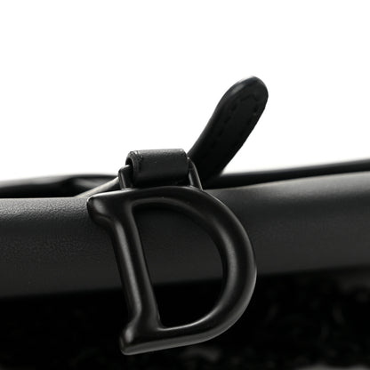Christian Dior Ultra Matte Calfskin Saddle Chain Wallet Pouch Black 11 of 11