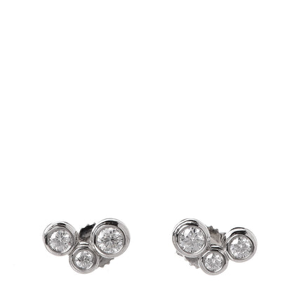 Tiffany Platinum Diamond Bubbles Stud Earrings 1 of 4