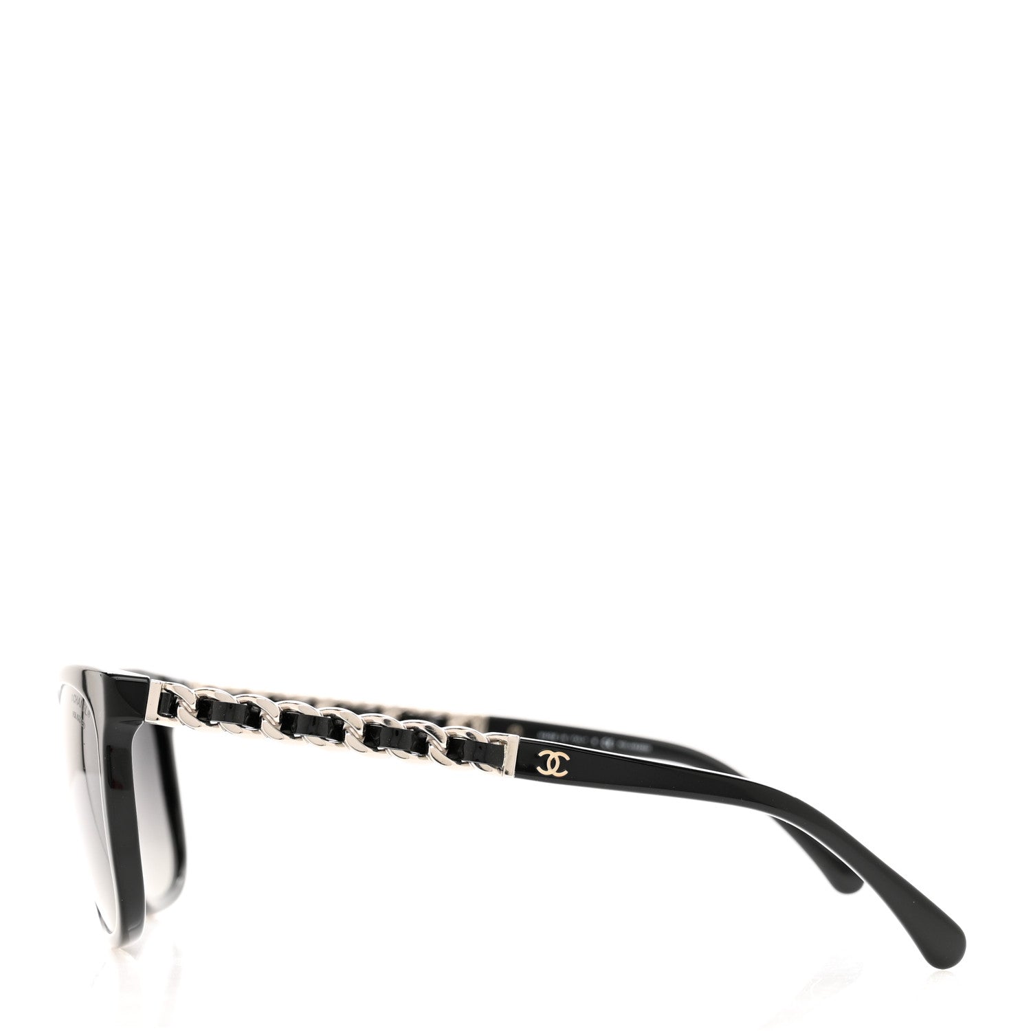 Chanel Cat Eye Chain Polarized Sunglasses 5260-Q Black 3 of 7