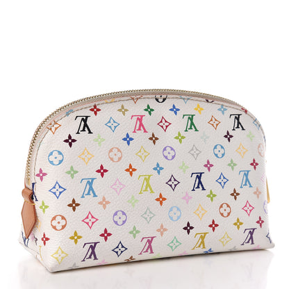 Louis Vuitton Monogram Multicolor Cosmetic Pouch White Litchi 3 of 13
