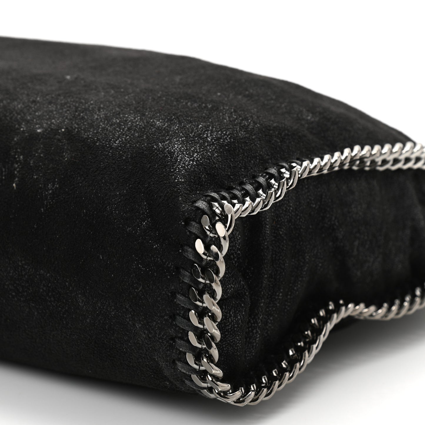 Shaggy Deer Small Falabella Fold Over Tote Black