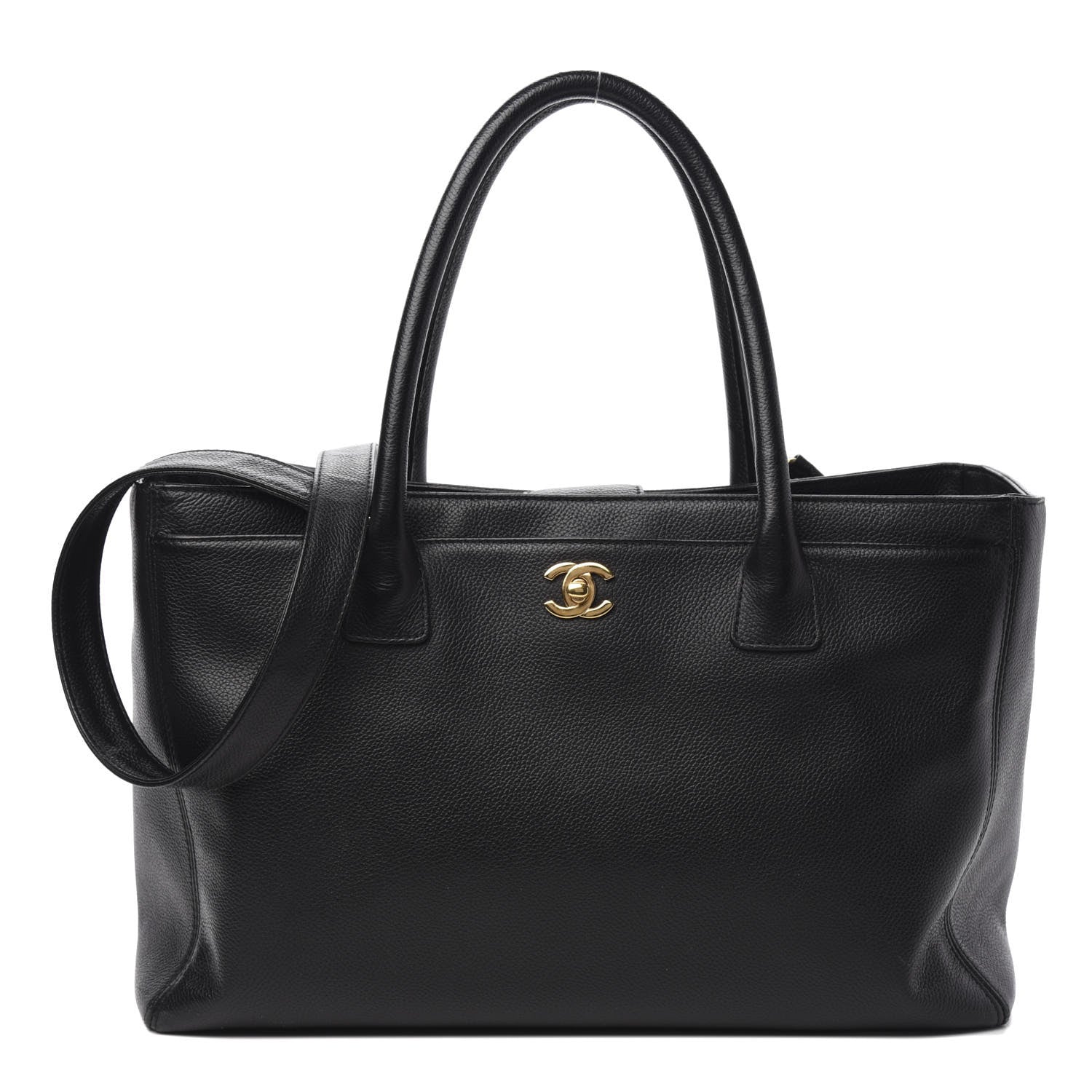 Chanel Calfskin Cerf Executive Shopper Tote Black 1 of 13