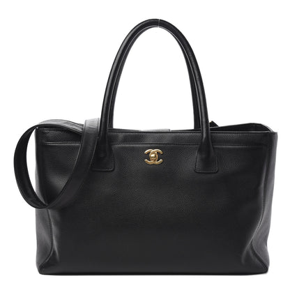 Chanel Calfskin Cerf Executive Shopper Tote Black 1 of 13