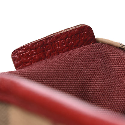 Burberry Haymarket Check Small Canterbury Tote Military Red 7 of 10