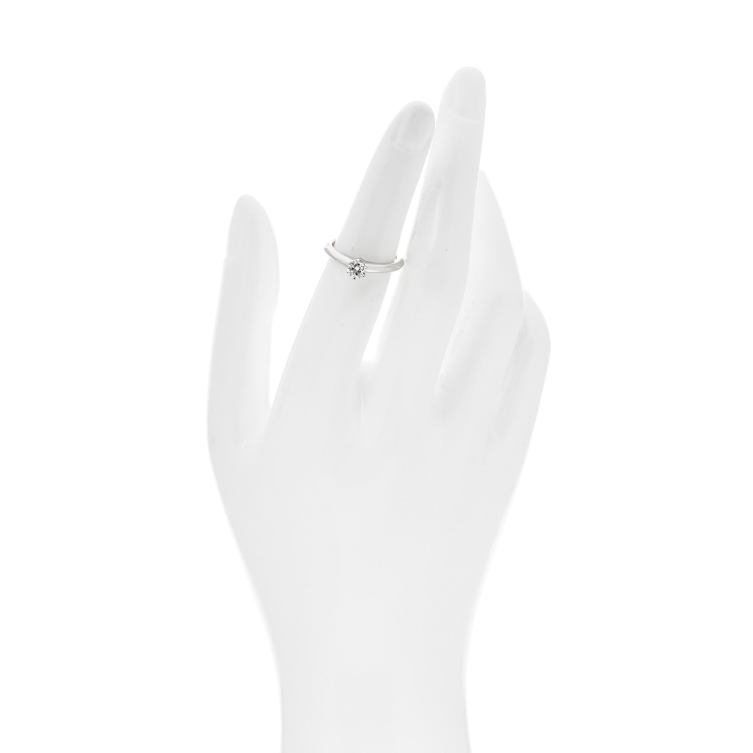 Tiffany Platinum Diamond .27ct Solitaire Engagement Ring 49 5 2 of 5
