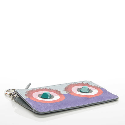 Fendi Vitello Elite Studded Hypnoteyes Coin Pouch Key Case Polvere Multicolor 4 of 6