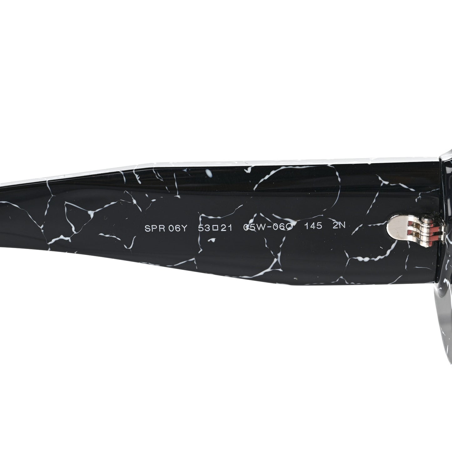 Acetate Symbole Sunglasses SPR 06Y Black Scarlet