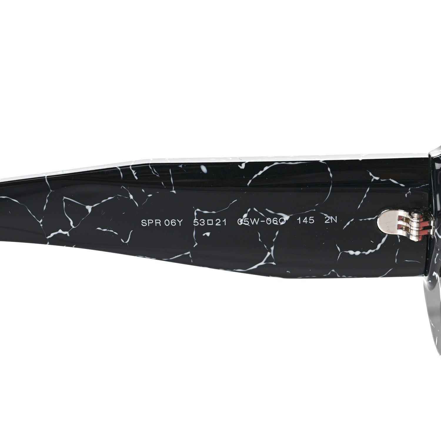 Prada Acetate Symbole Sunglasses SPR 06Y Black Scarlet 6 of 6