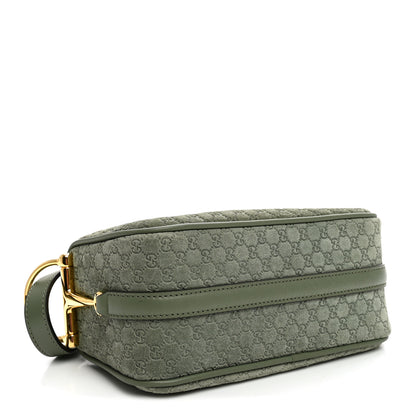 Gucci Suede GG Monogram Half Horsebit Mini Shoulder Bag Sage 4 of 10