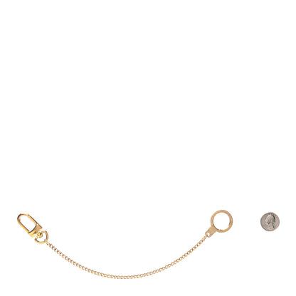 Louis Vuitton Metal Pochette Extender Key Ring Chain Gold 2 of 5