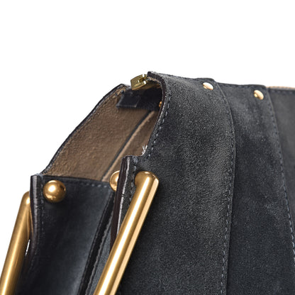 Chloe Calfskin Suede Small Hayley Hobo Silver Blue 9 of 15