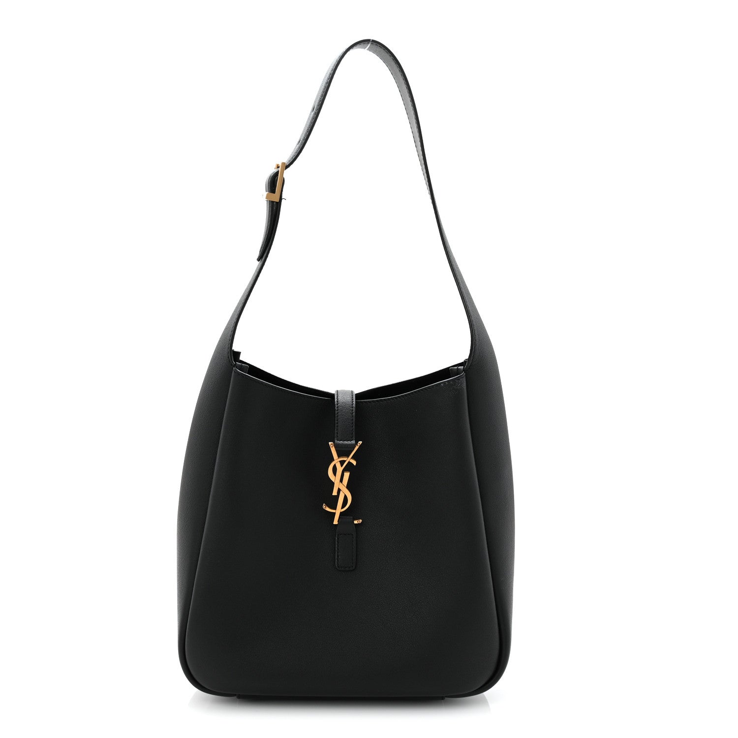 Saint Laurent Grained Calfskin Small Le 5 A 7 Soft Hobo Black 1 of 12