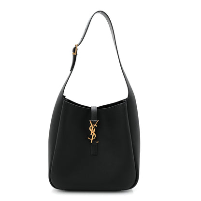 Saint Laurent Grained Calfskin Small Le 5 A 7 Soft Hobo Black 1 of 12