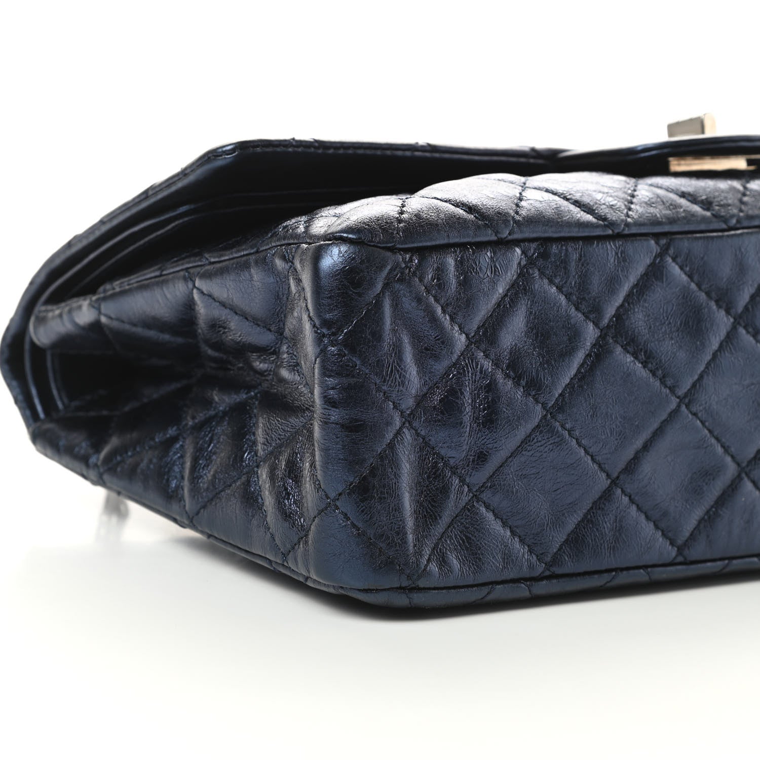 Chanel Metallic Aged Calfskin Quilted 2.55 Reissue 227 Flap Blue 9 of 11
