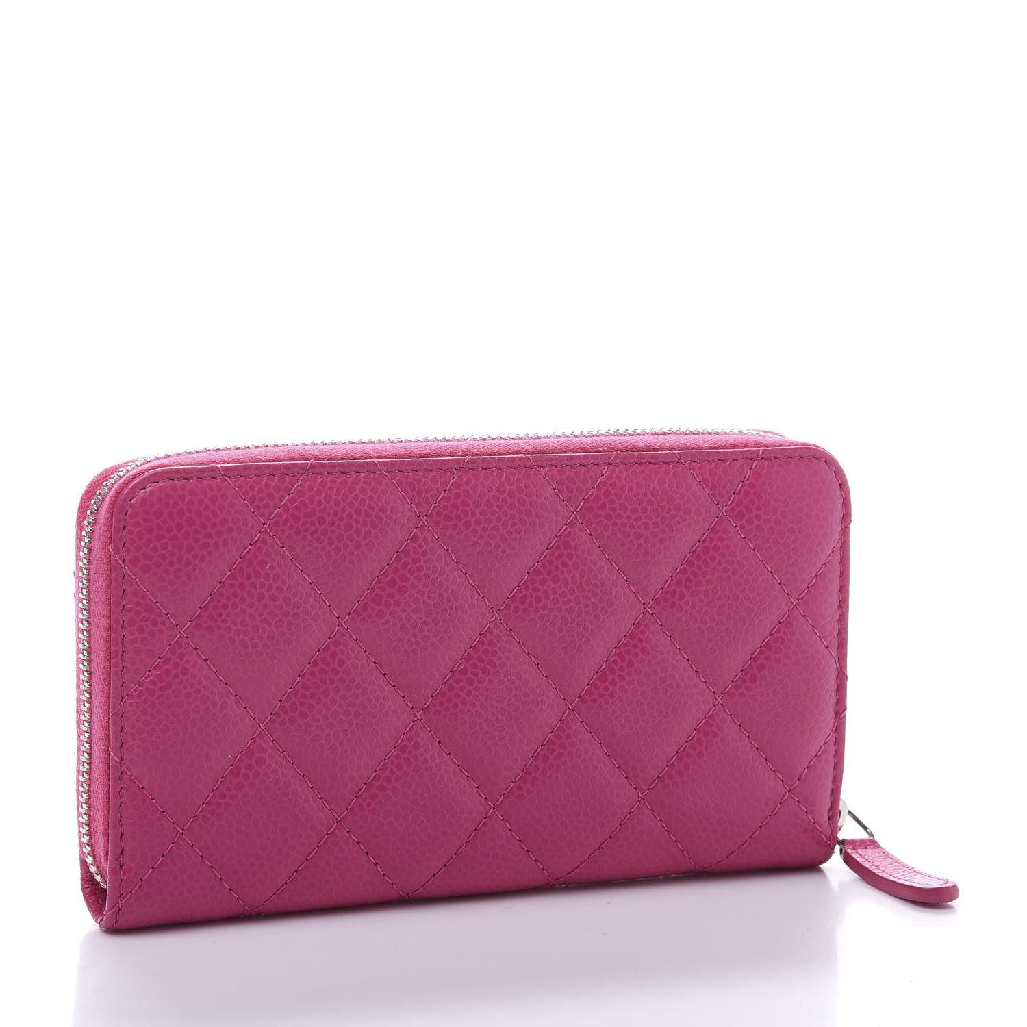 Chanel Caviar Quilted Medium Zip Around Wallet Pink 3 of 10
