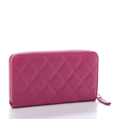 Chanel Caviar Quilted Medium Zip Around Wallet Pink 3 of 10