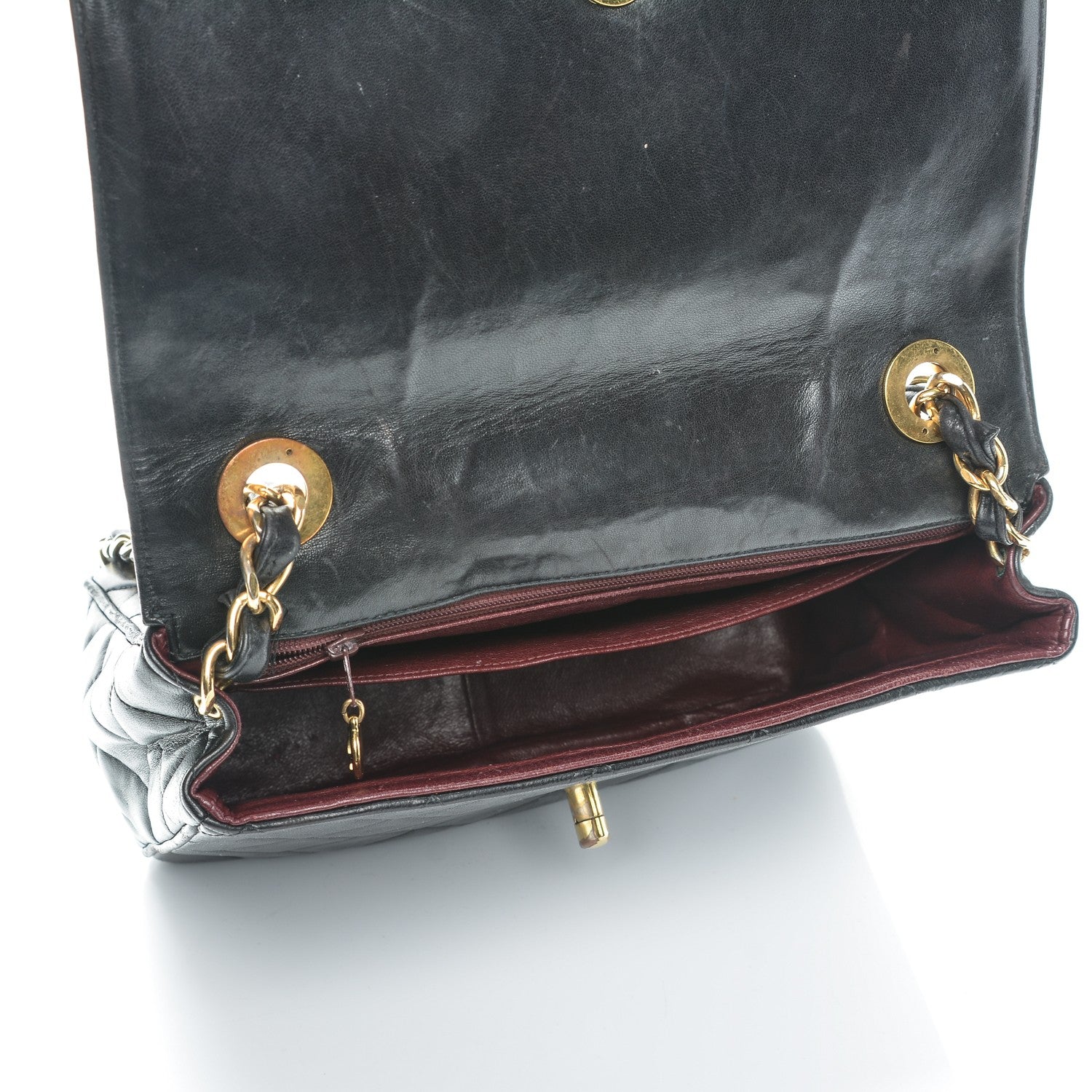 Chanel Lambskin Quilted Medium Single Flap Black 5 of 10