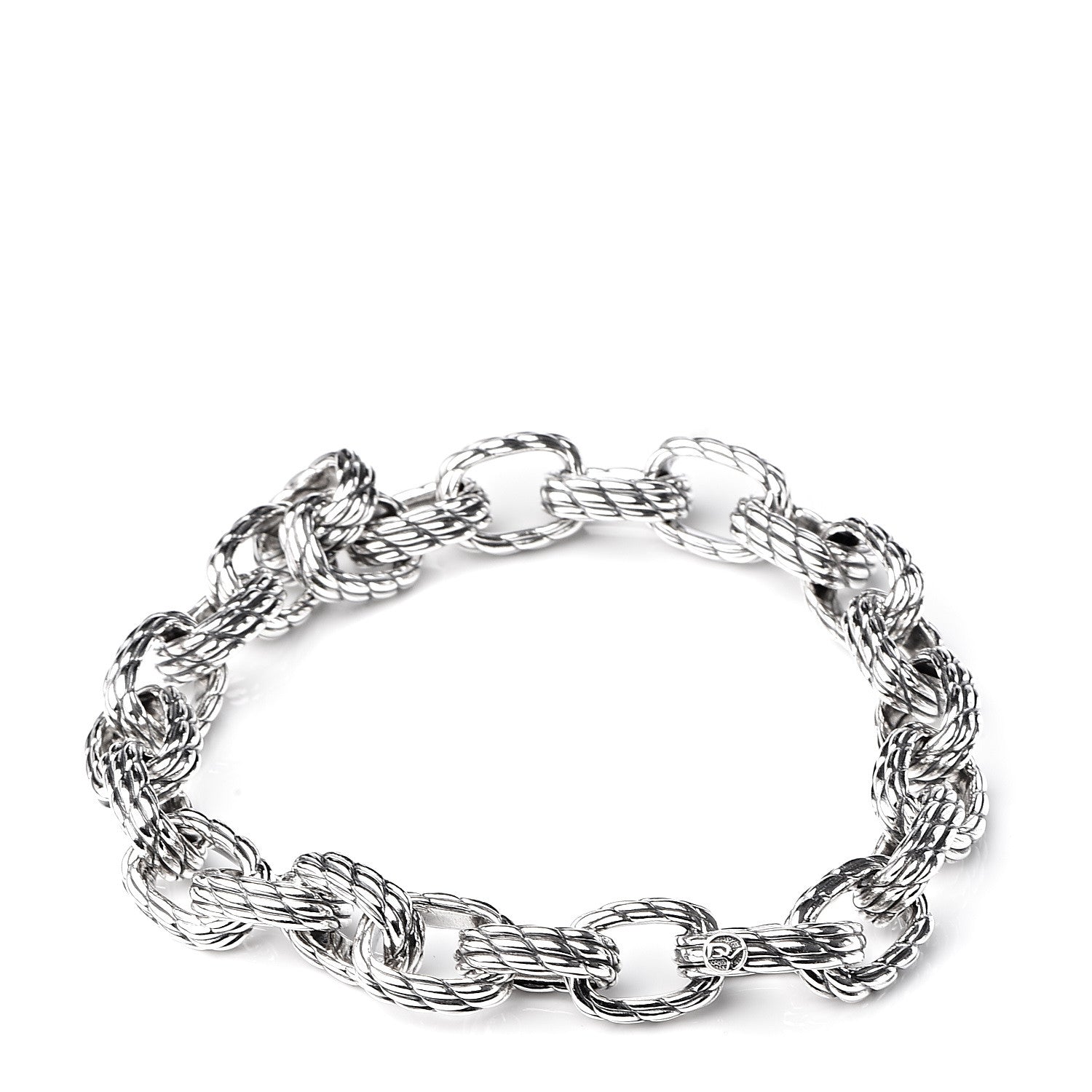 David Yurman Sterling Silver Men's Chain Link Bracelet 3 of 5