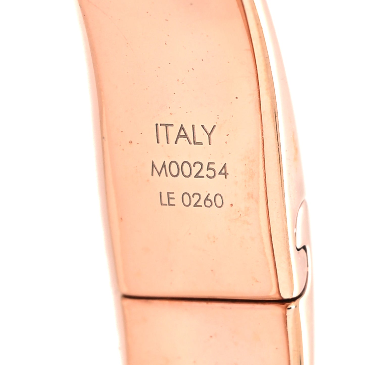 Brass Monogram Nanogram Cuff M Pink Gold