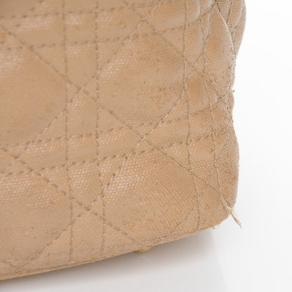 Christian Dior Coated Canvas Cannage Small Panarea Tote Beige 17 of 18