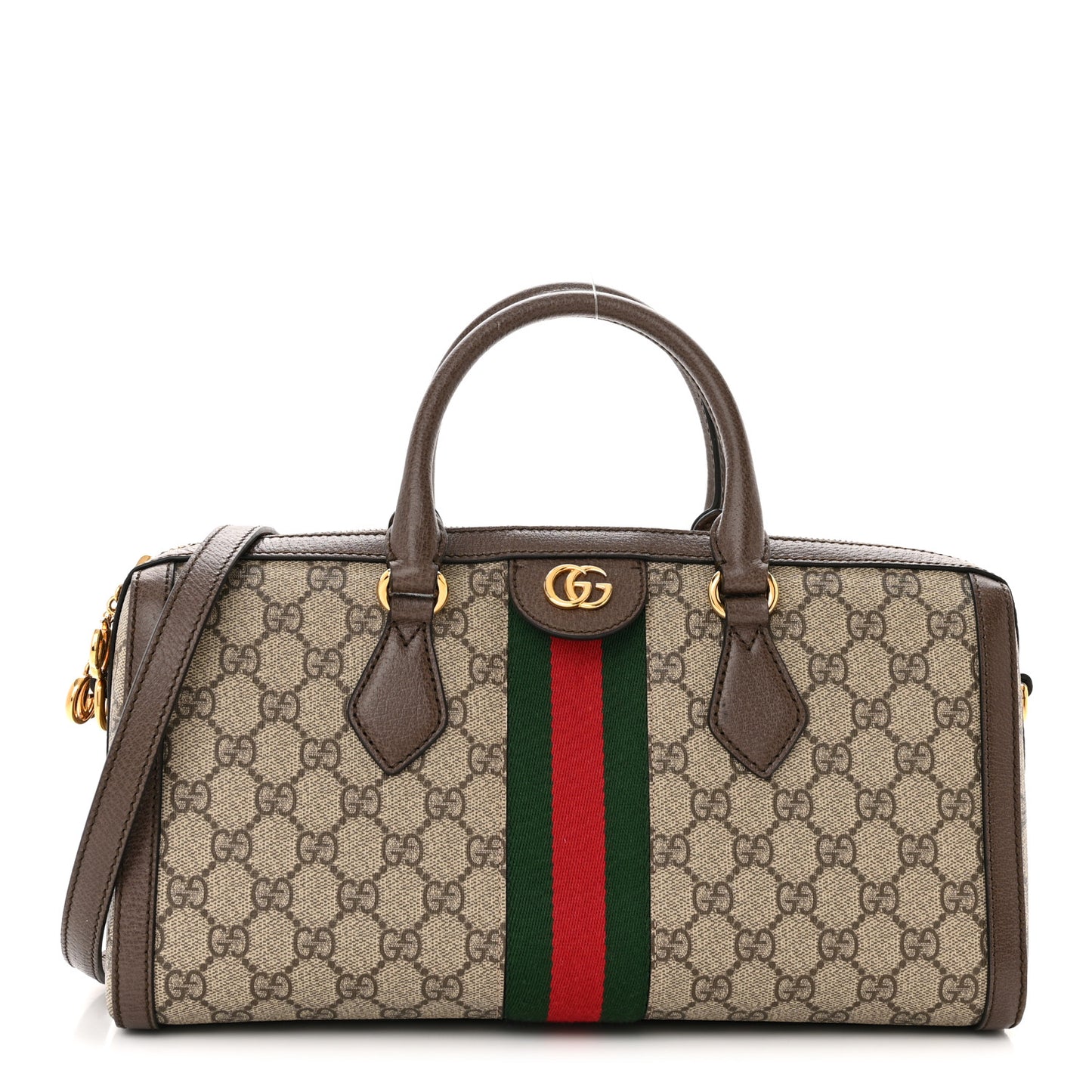 GG Supreme Monogram Web Medium Ophidia Boston Brown